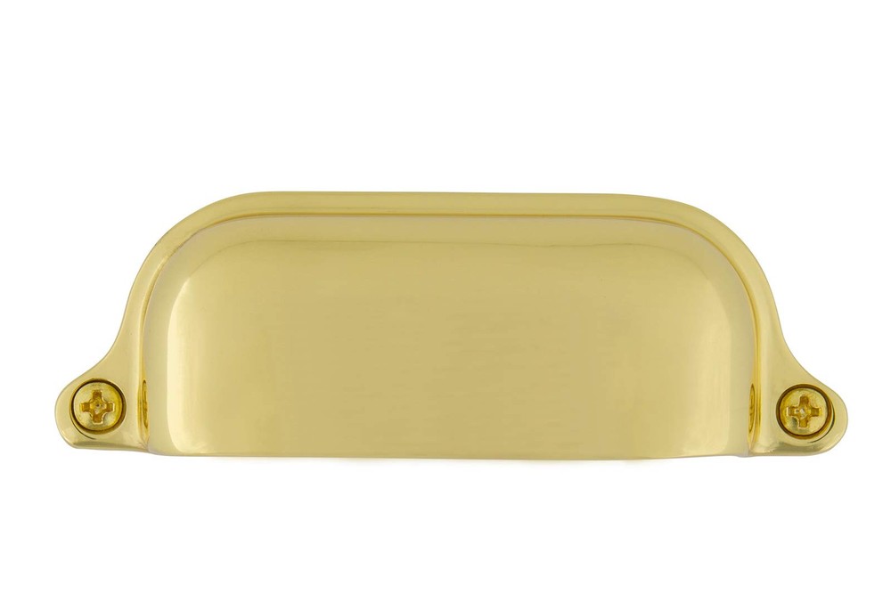 Warehouse Cup Pull Farm Large in Polished Brass, 1 Count (Pack of 1)