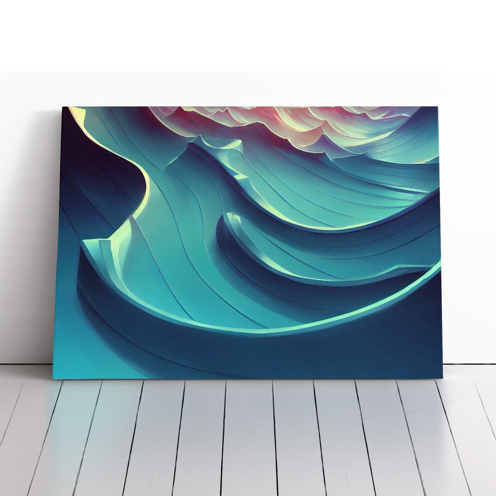 Surreal Ocean Wave Vol.5 Abstract Canvas Wall Art Print Framed Picture Decor