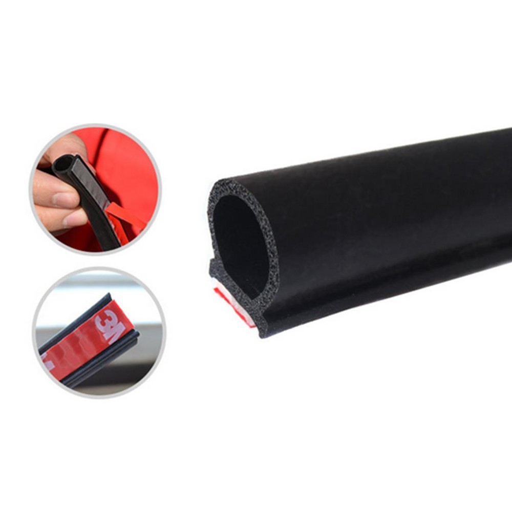 4m Car Door Window Sealing Strips Trim Filler D Type Seal Strip Noise Insulation