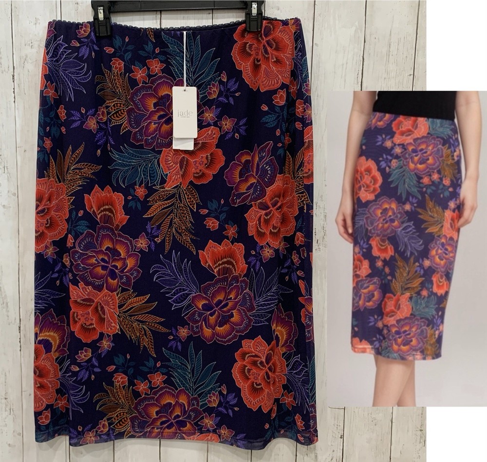 Johnny Was Jade Women’s Size XXL Lizandrea Mesh Midi Skirt Etta’s Garden NWT