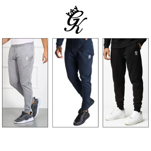 Gym King Mens Basis Joggers Activewear Sport Pants Jogging Bottoms Slim Fit New