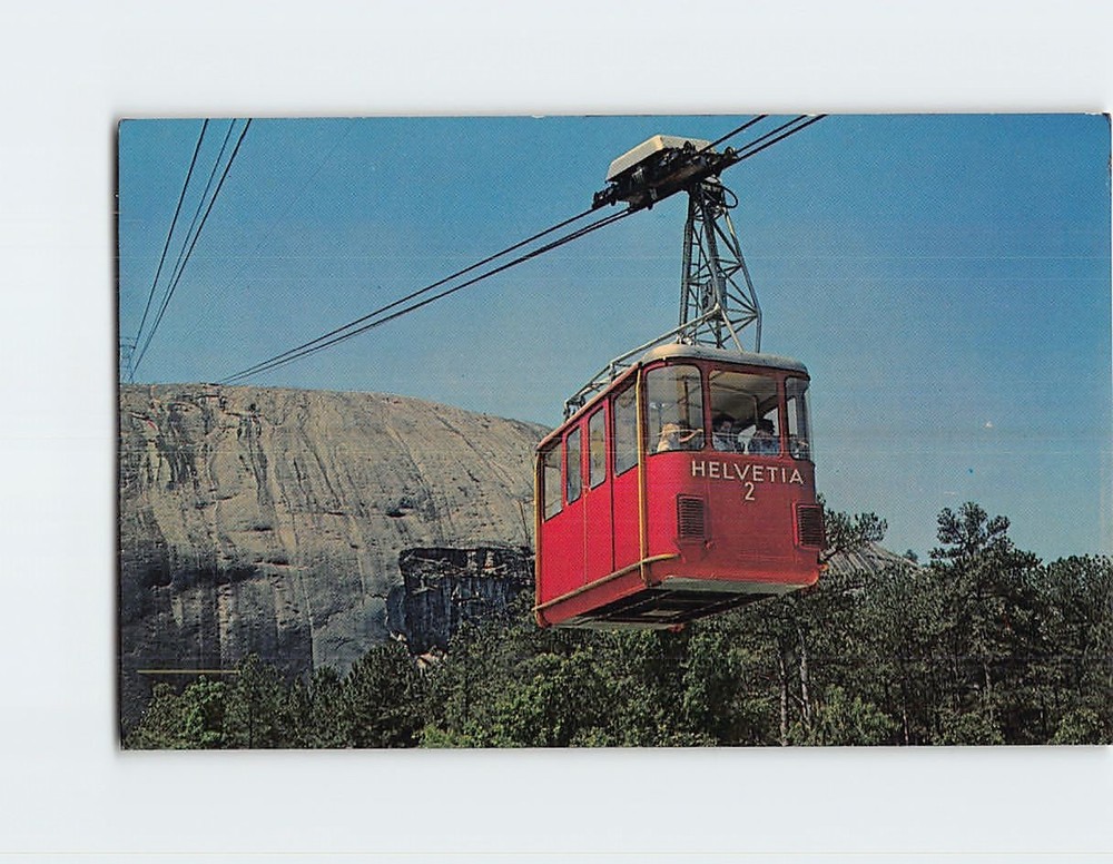 Postcard Skylift Stone Mountain Memorial Park Georgia USA