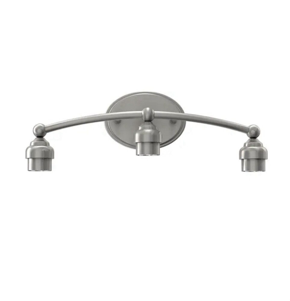 20-in 3 Light Brushed Nickel Transitional Bathroom Vanity light fitter