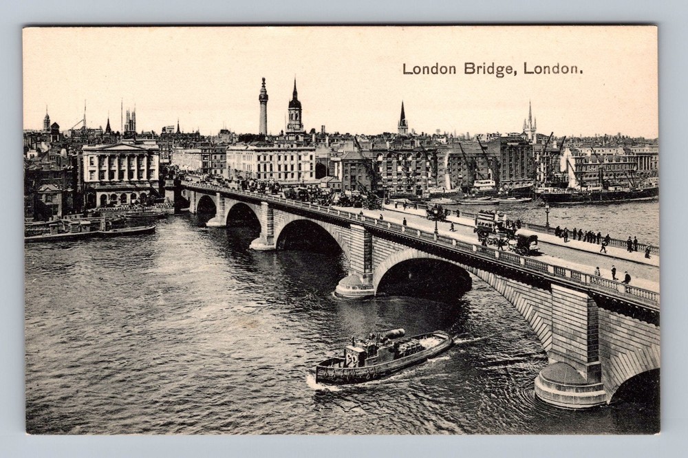 United Kingdom- London Bridge Souvenir Old Postal PC Card View Vintage Postcard