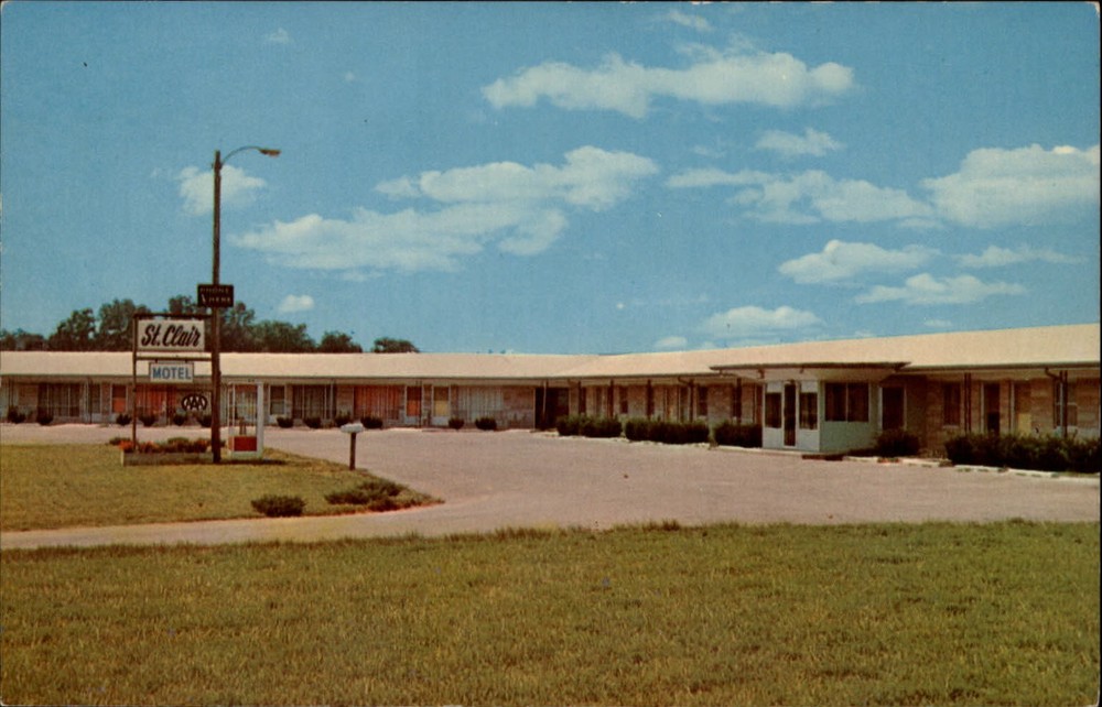 Rough Kentucky St Clair Motel telephone booth ~ unused postcard sku271