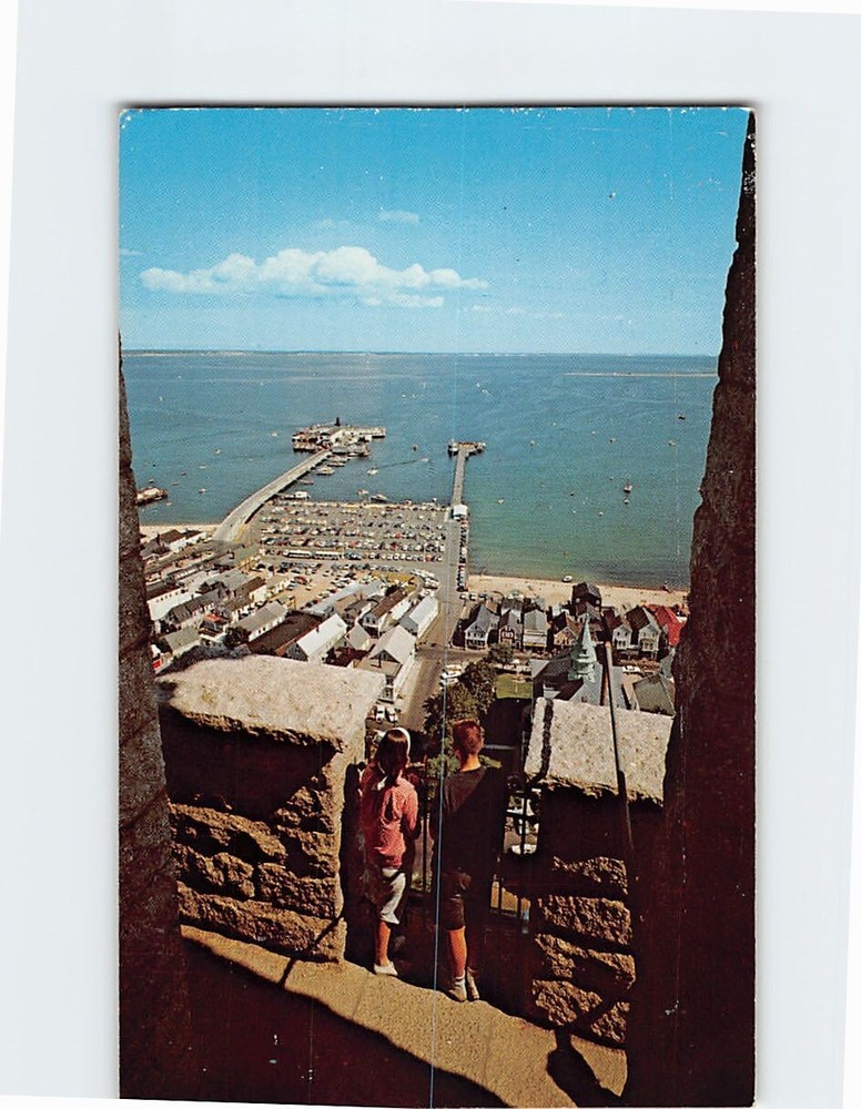 Postcard View of Provincetown Harbor Cape Cod Massachusetts USA