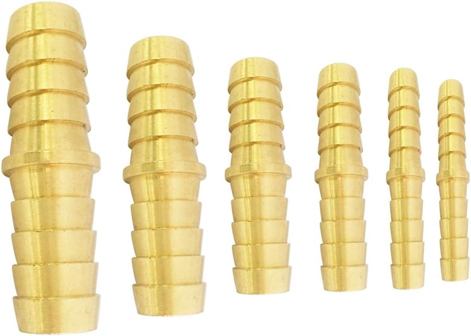 Brass Hose Barb Fitting Union Splicer Mender Joiner Kit 3/16 1/4 Inch Assortment