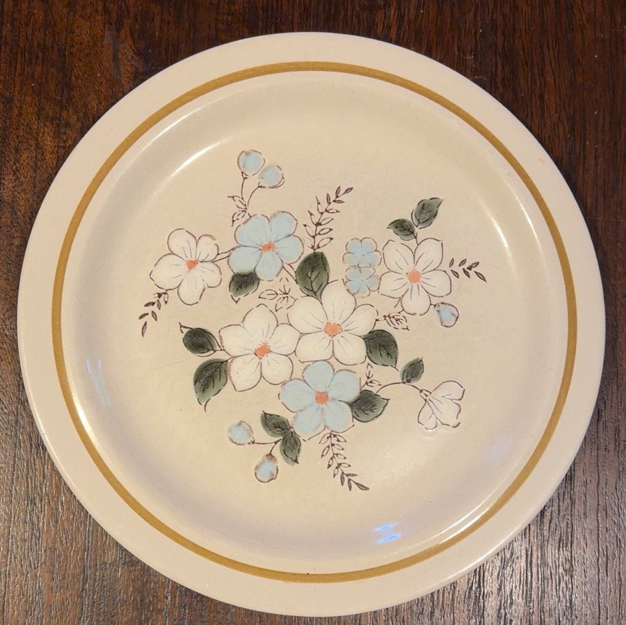 Autumn Flowers Dinner Plate Kingsbury Stoneware Handpainted Japan 10 3/4