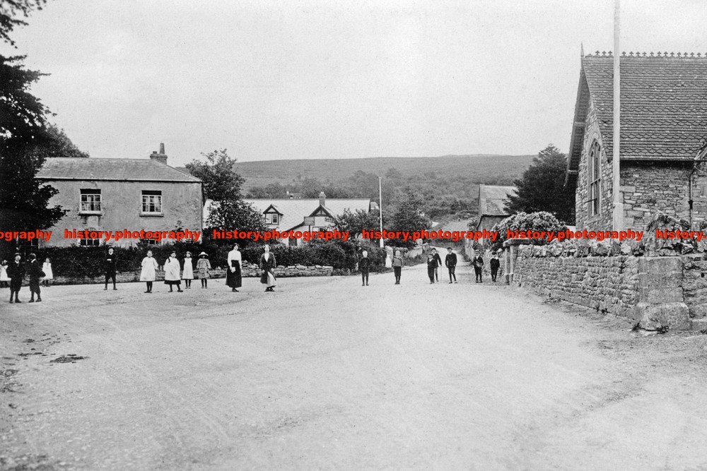 F004588 The Square Burrington Bristol Cheddar Somerset 1913