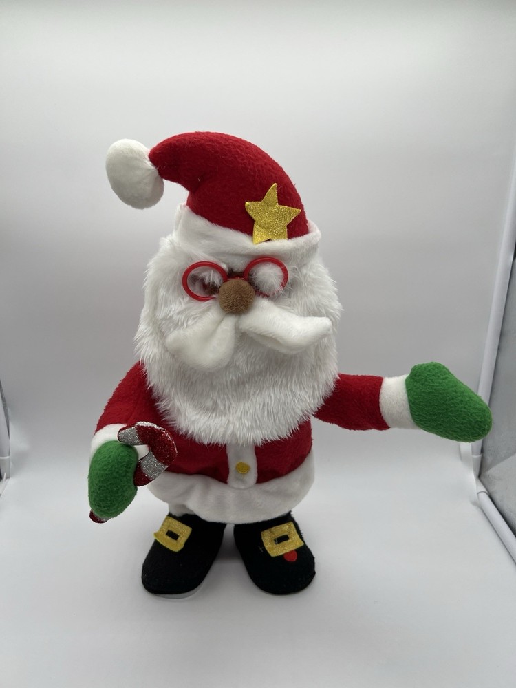 Gemmy 2020 Animated Dancing Singing Santa Groovin Toy Rare Plush Musical