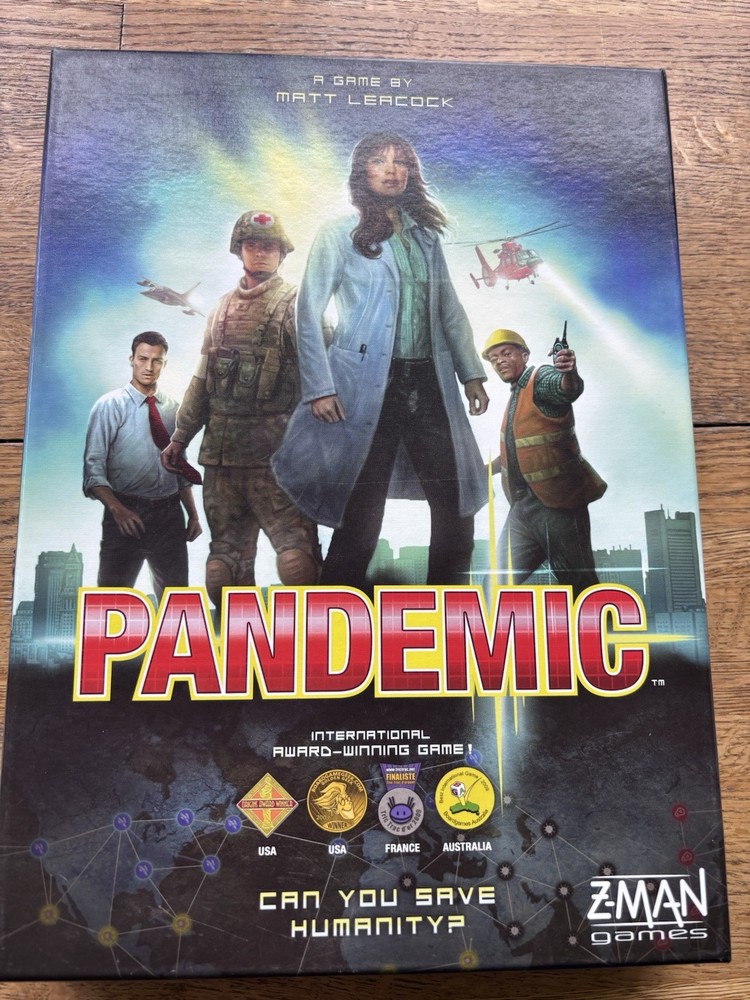 Z-Man Games Pandemic Award-Winning Cooperative Board Game, 2-4 Players, 8+, 2012
