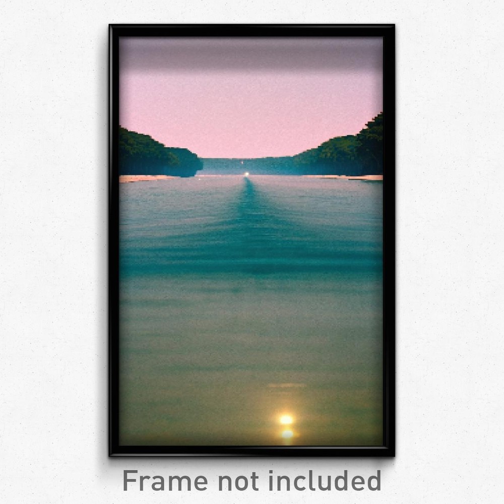 Pixel Art Poster - Empty Channel (8 Bit Psychedelic Trippy Video Game Print)