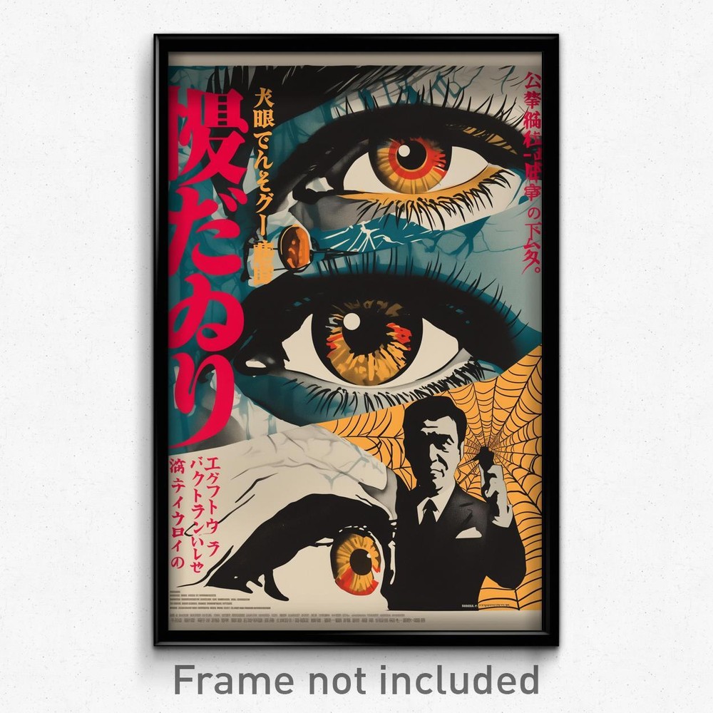 Vintage Japanese Film Art Print - Troubled Man with Woven Wrist Ribbon