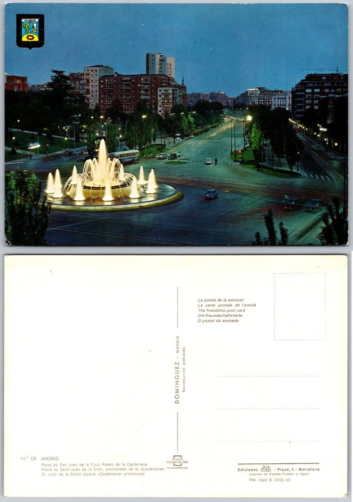 Continental Plaza De Cibeles Madrid Postcard