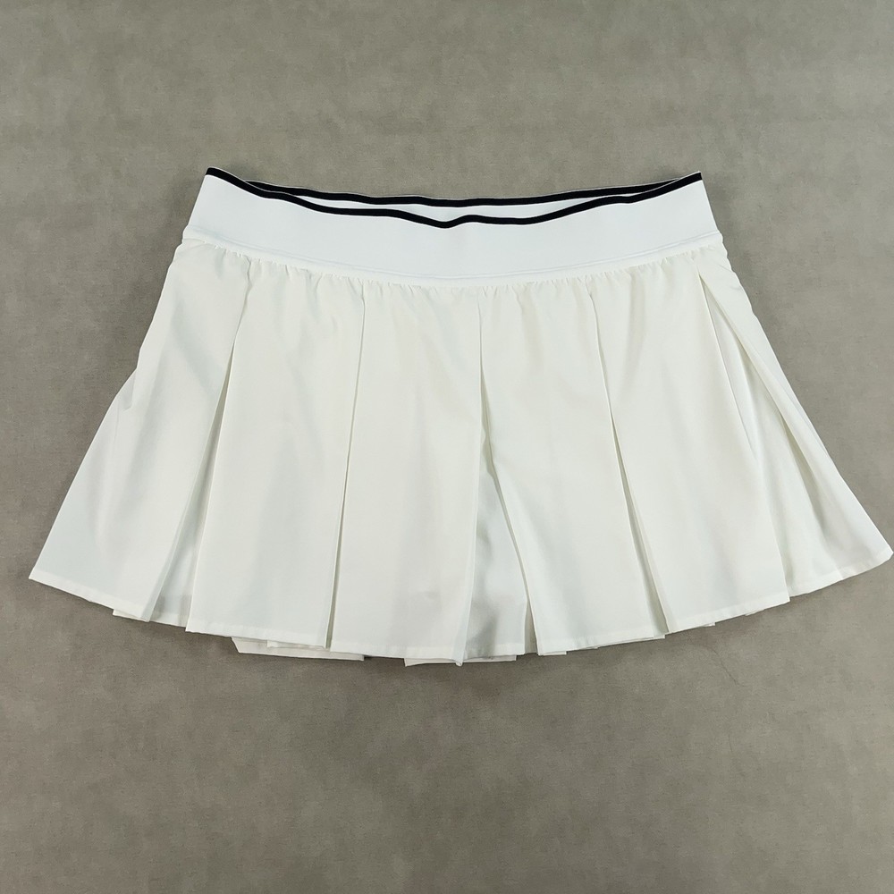 Lululemon Box Pleat High Rise Tennis Skirt Women’s Size 12 White EUC