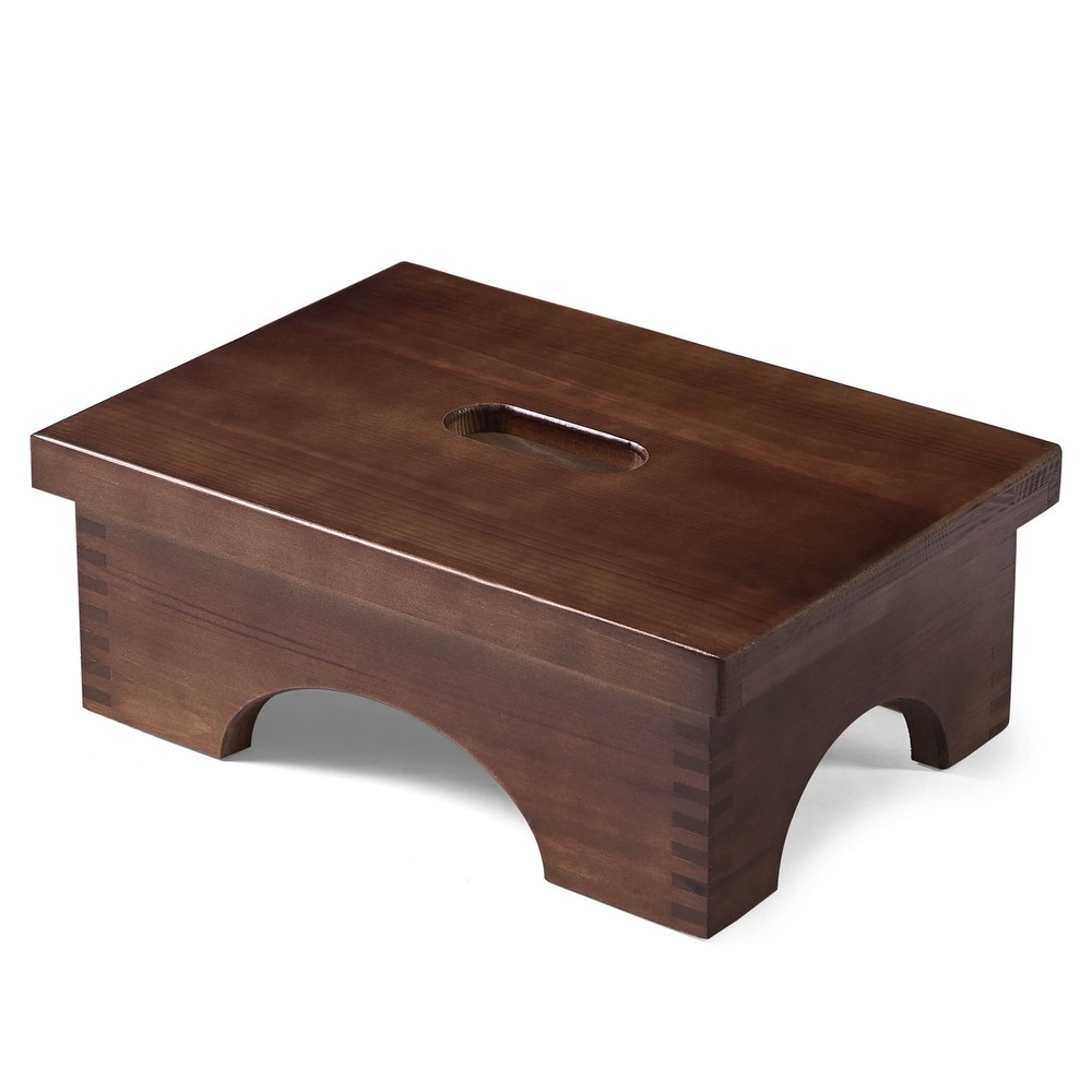 Sturdy Pre-Assembled Wooden Step Stool for Adults Lightweight Portable