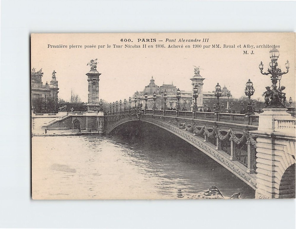 Postcard Pont Alexandre III Paris France