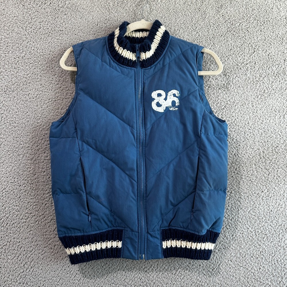 Victorias Secret Women’s Puffer Down Vest True Pink Love Vintage Blue XS/S