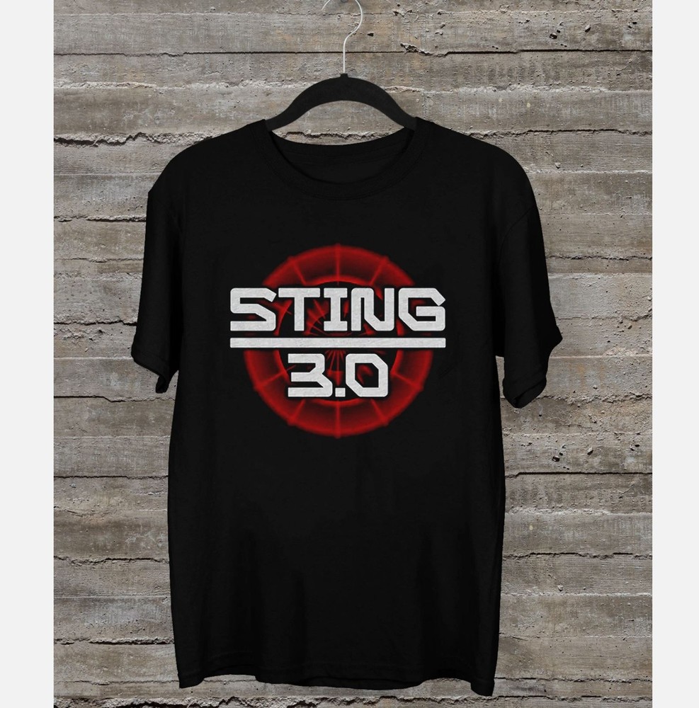 Sting 3.0 World Tour logo Short Sleeve Black All Size T-Shirt