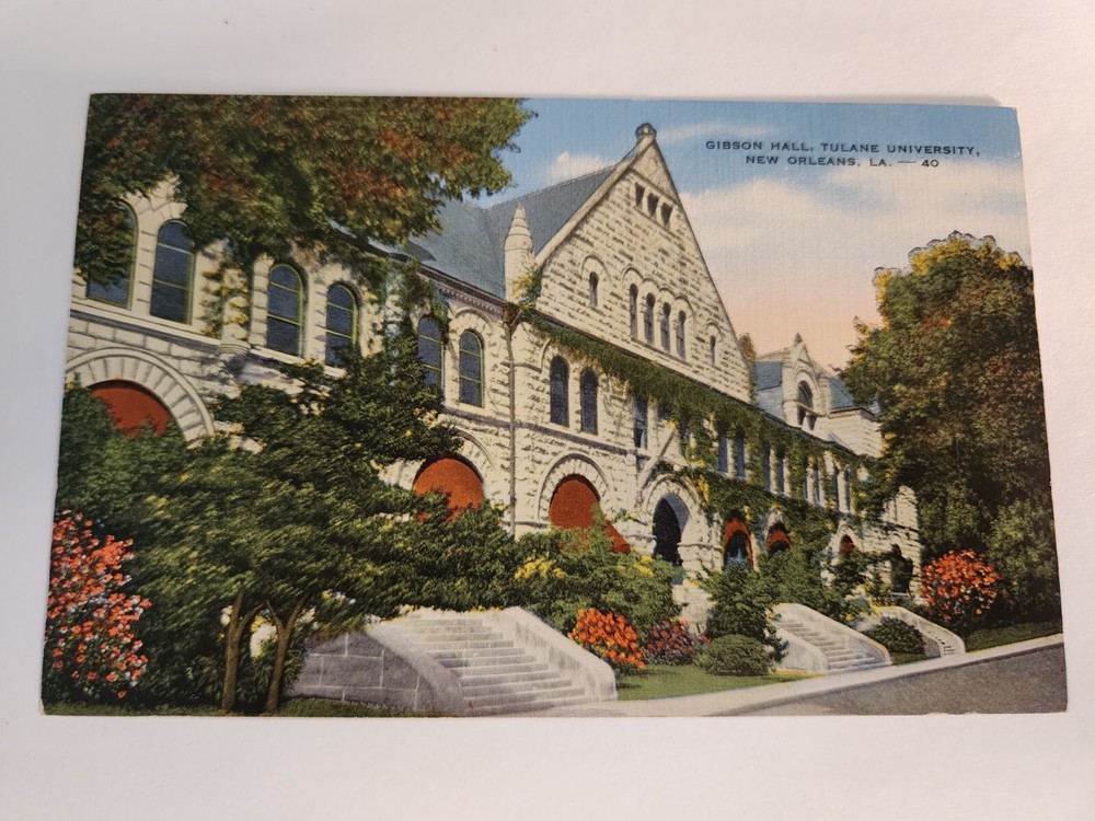 NOS GIBSON HALL Tulane University New Orleans LA Vtg Postcard Unposted NEW