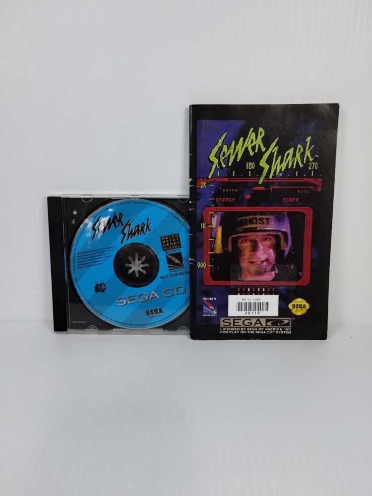 RARE Sewer Shark (Sega CD, 1992) with Manual - Free Shipping
