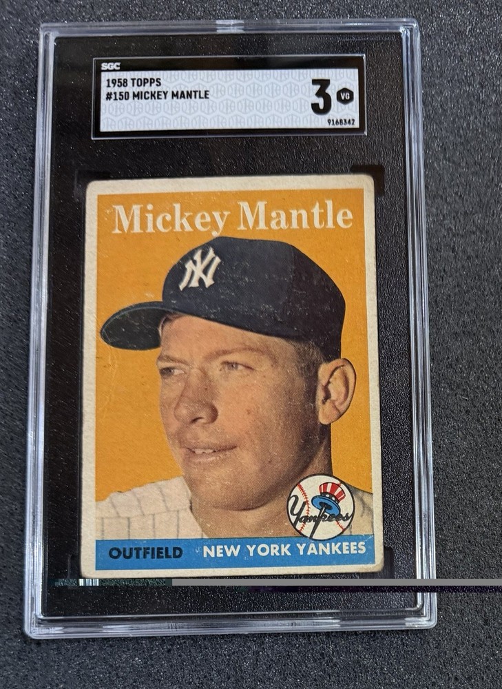 1958 Topps - #150 Mickey Mantle - SGC 3