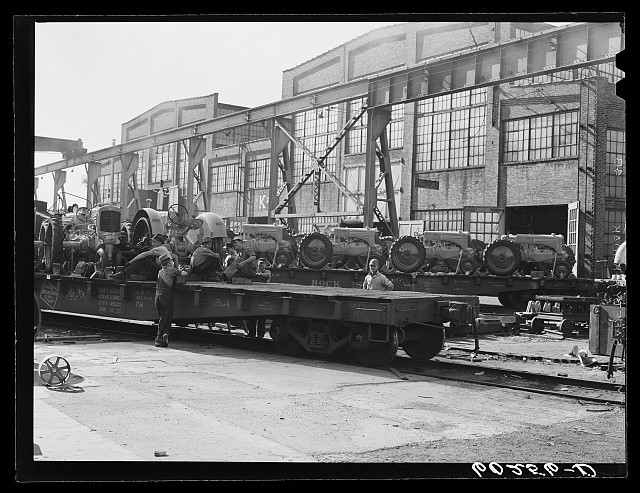 Minneapolis Minnesota 1939 Tractors on Railroad Cars Minneapolis-Moline Company