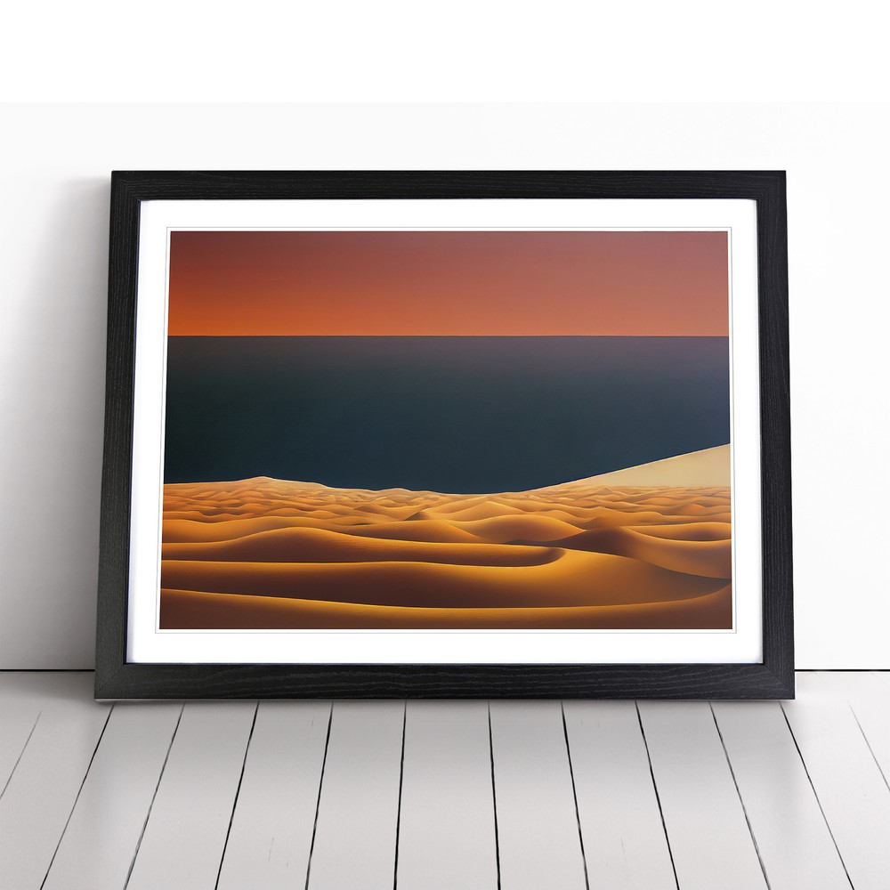 Desert By The Ocean Wall Art Print Framed Canvas Picture Poster Decor