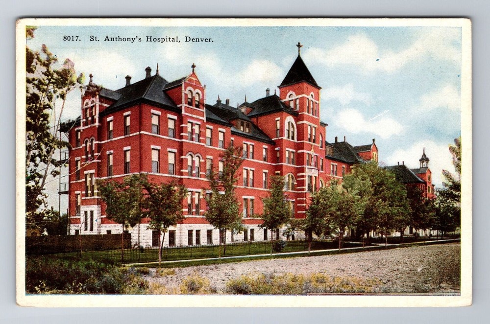Denver CO-Colorado, St. Anthony's Hospital, Antique Vintage Souvenir Postcard