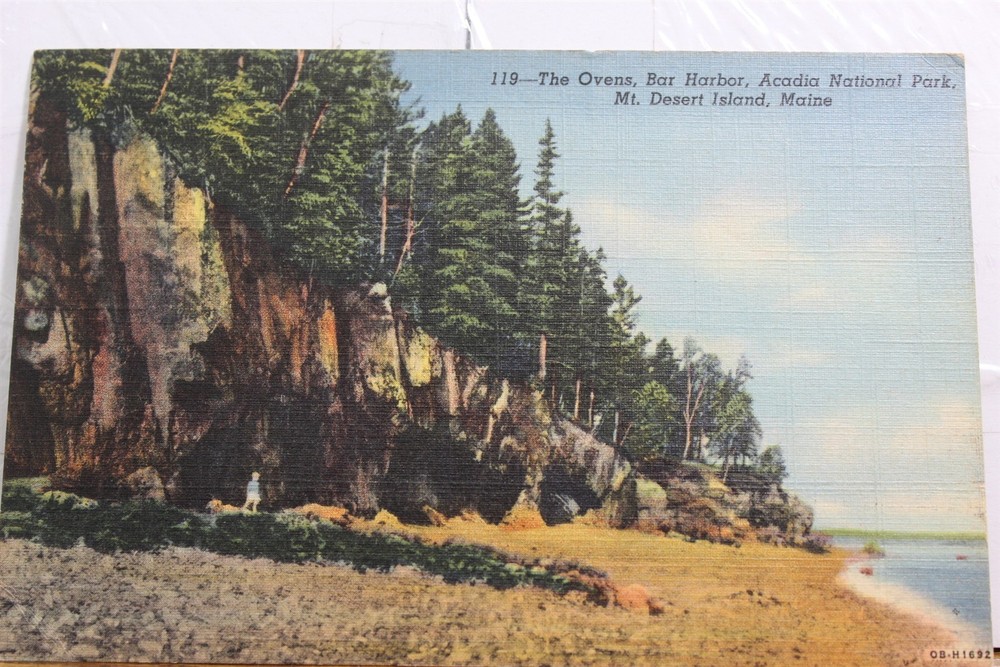 Maine ME Mt Desert island Acadia National Park Bar Harbor Ovens Postcard Old PC-image