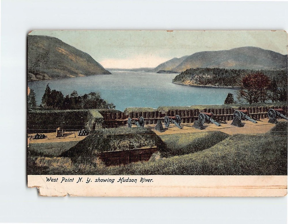 Postcard West Point New York Showing Hudson River New York USA