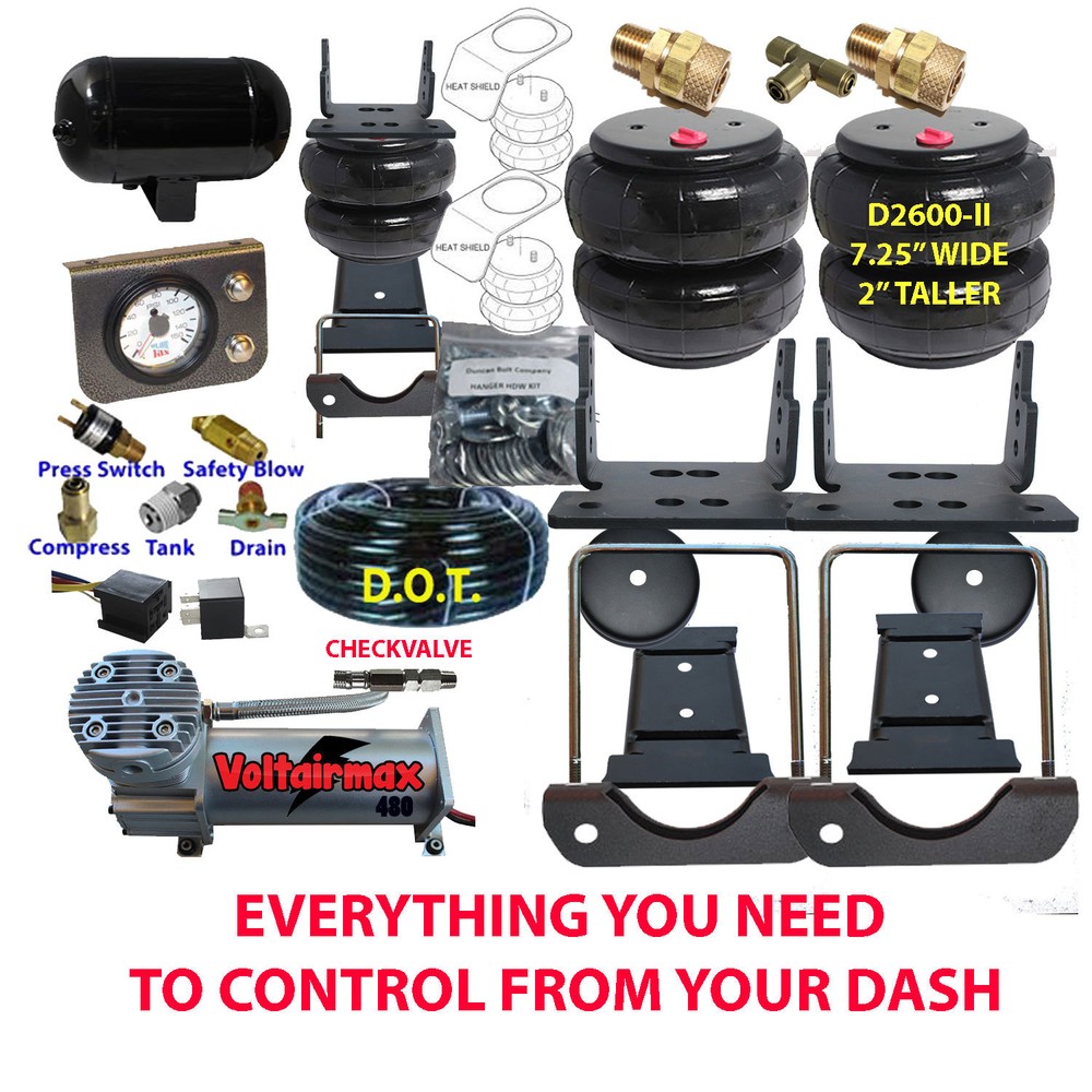 2299 Air Springs Bags 2003-13 Dodge Ram 2/4wd 3500 Load Leveler tow DC100