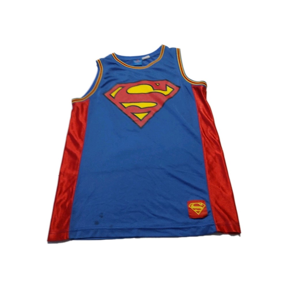 Superman Basketball Jersey Mens Size Medium Blue DC Comics See Pictures