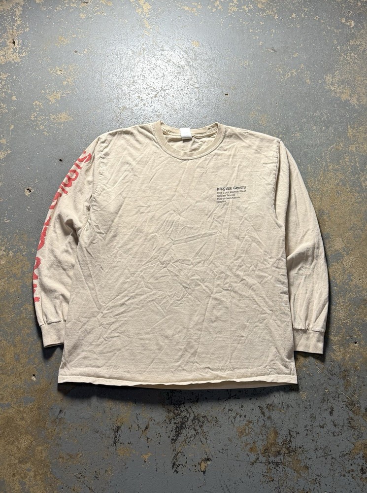 2018 Kid Cudi Kanye West Kids See Ghosts Murakami Long Sleeve Shirt-Size Large