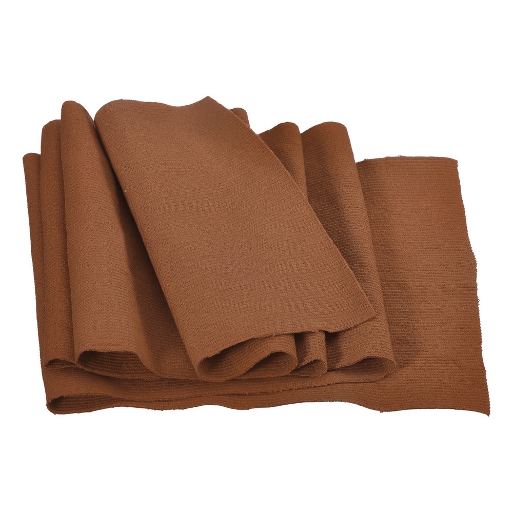20cmx1m Elastic Cuff Ribbed Trim Cotton Fabric Knit Stretch Band Light Brown