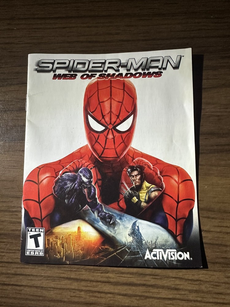 Spider-Man: Web of Shadows (Sony PlayStation 3, 2008) MANUAL ONLY