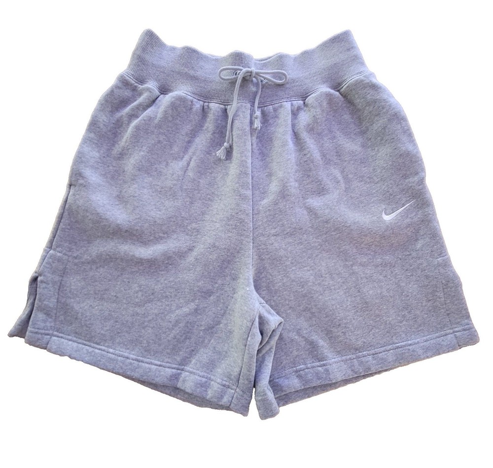 Nike Women's Casual Loose Fit High Rise Fleece Shorts SZ S Loungewear Streetwear