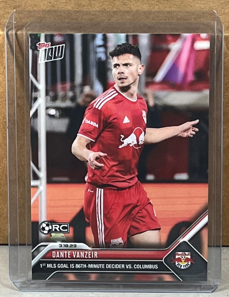 2023 TOPPS NOW MLS #36 DANTE VANZEIR NEW YORK RED BULLS ROOKIE Print Run 192