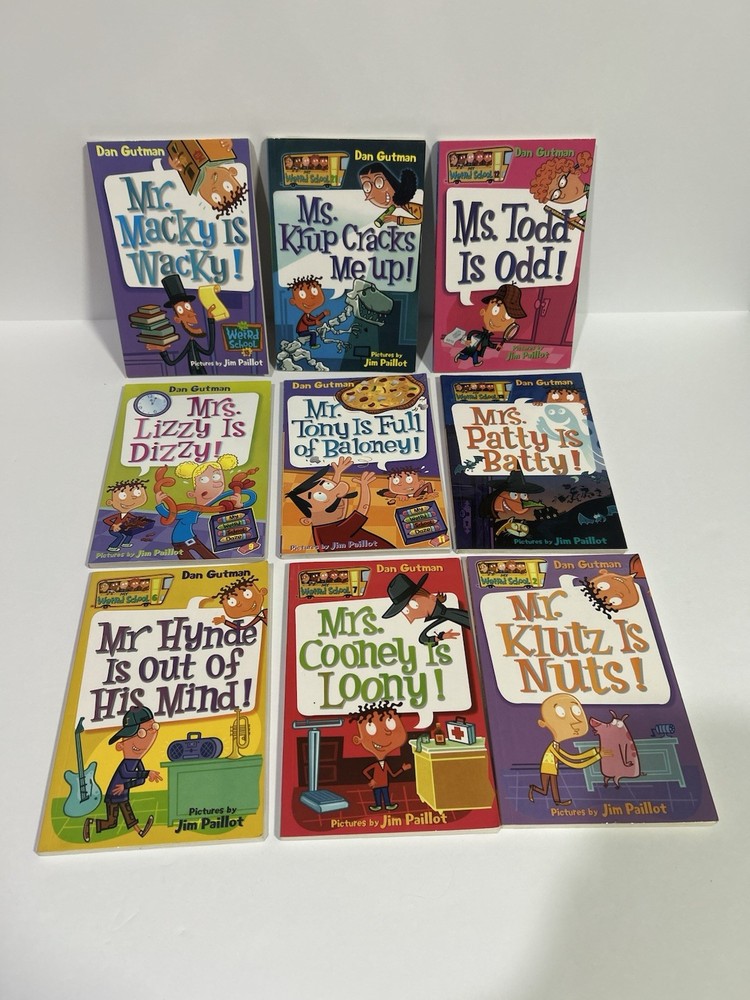 Lot of 9 My Weirdest Weirder School Books by Dan Gutman Chapter Books Weird