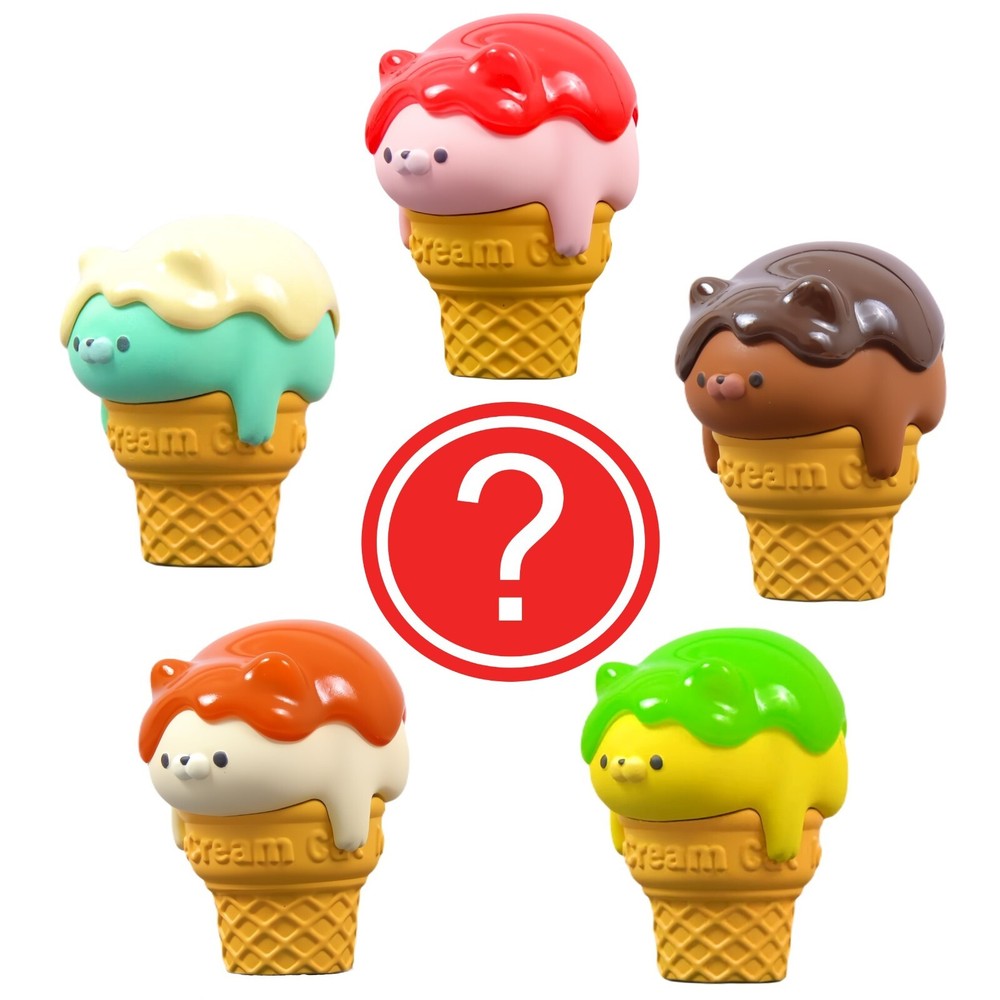 Qualia Food Gashapon Ice Cream Cone Cat Figure Japanese Blind Box Capsule Toy