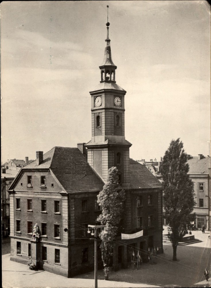 RPPC Runek Maly Ratuszem Gliwice Poland vintage postcard v991
