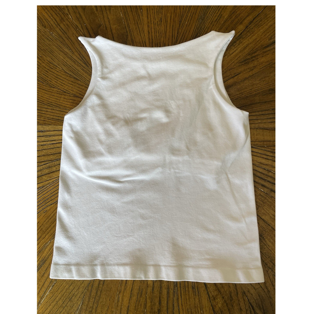 Free People White Stretch Lightweight Sleeveless Tank Top Knit Pullover M
