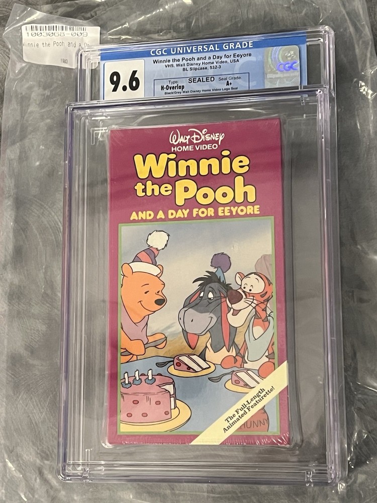 Winnie the Pooh and a Day for Eeyore VHS Sealed Graded CGC 9.6 A+ Seal First