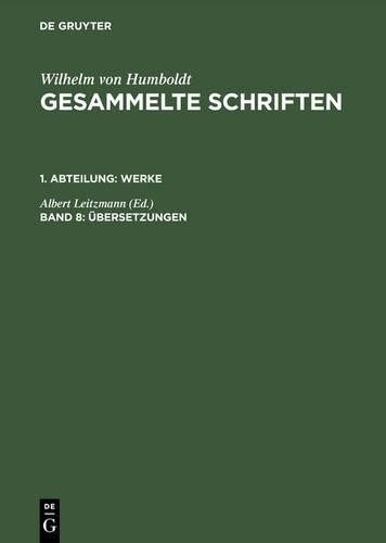 Gesammelte Schriften, Band 8, Übersetzungen (Hardback)