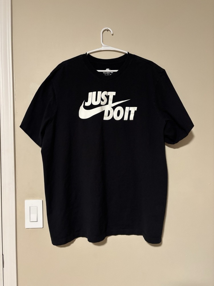 Nike Tee Just Do It Men's XXL Cotton Graphic T-Shirt Bundle  (Black and Red)