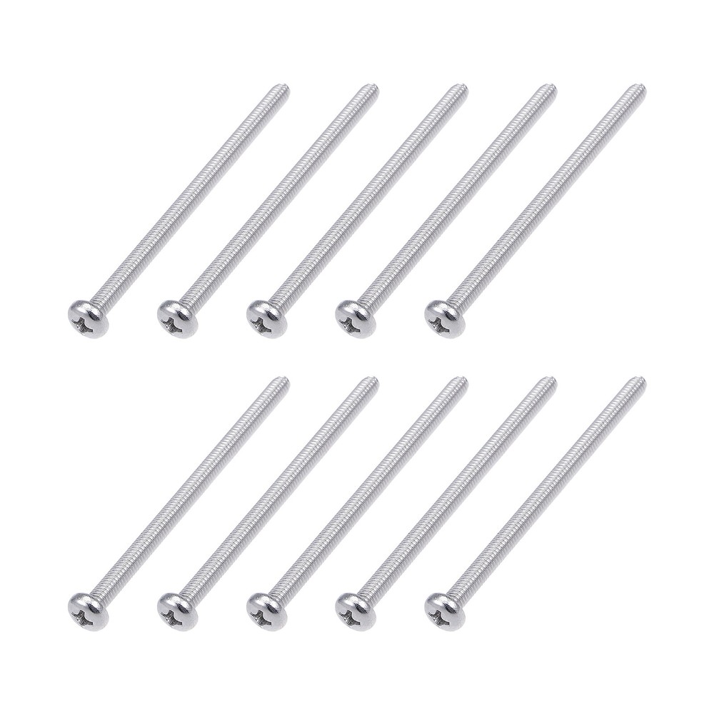 Machine Screws (M4x65mm) 10Pcs, Phillips Cross Pan Bolts 304 Stainless Steel