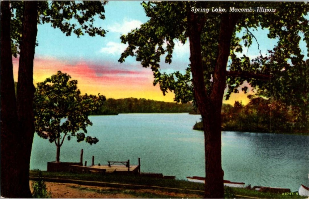 Macomb Illinois IL : WATER SCENE m/14 BD4369