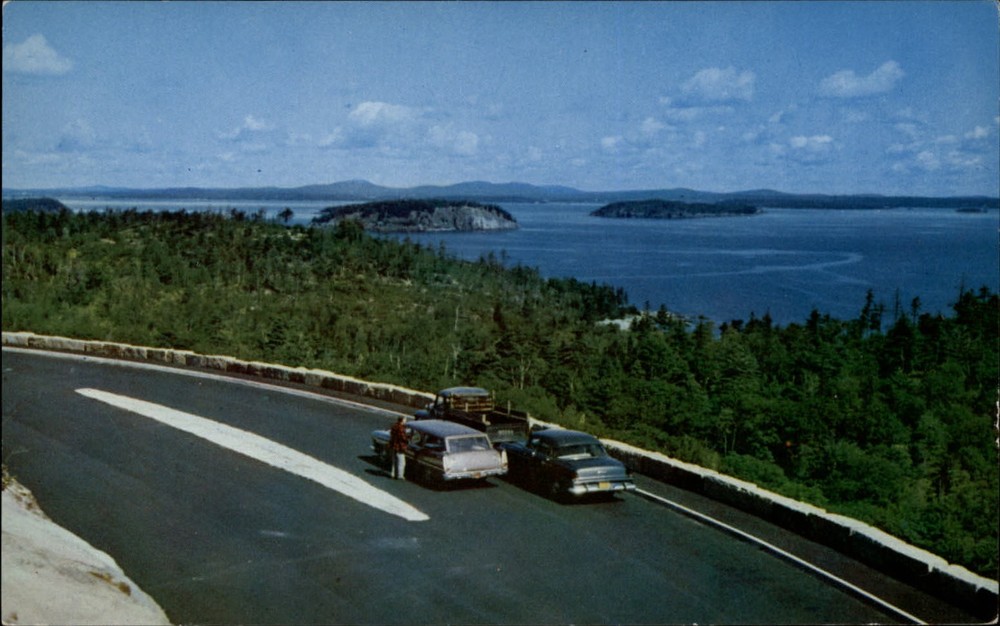 Frenchman's Bay & Bar Harbor Maine from Champlain Mtn Acadia Natl Park Maine