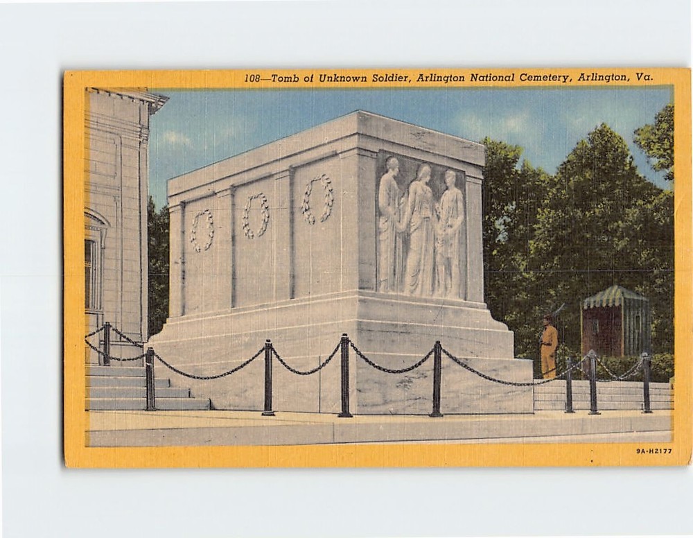 Postcard Tomb of Unknown Soldier Arlington National Cemetery Arlington Virginia