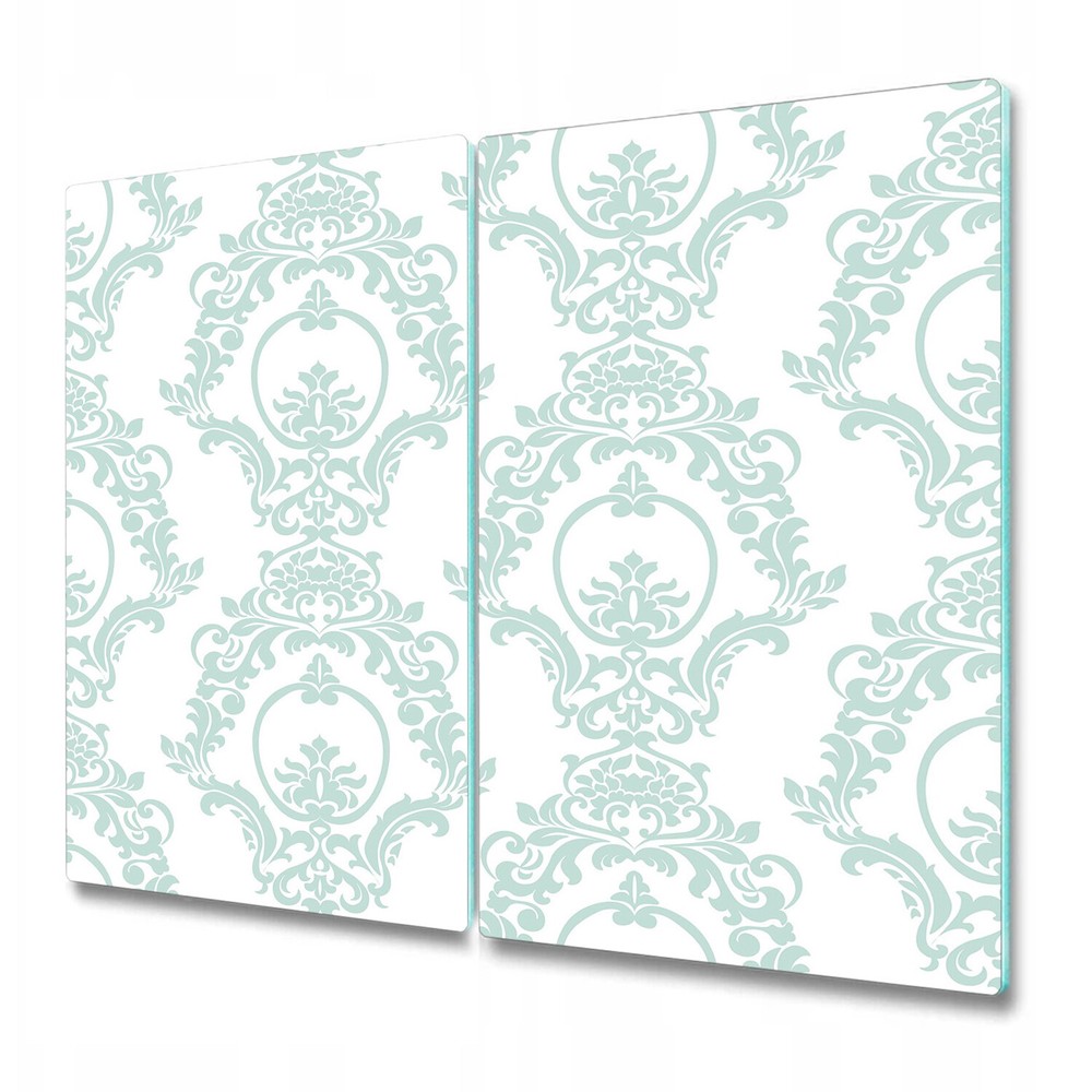 Glass Induction Ceramic Hob Cover Imperial style blue and white large 2x30x52